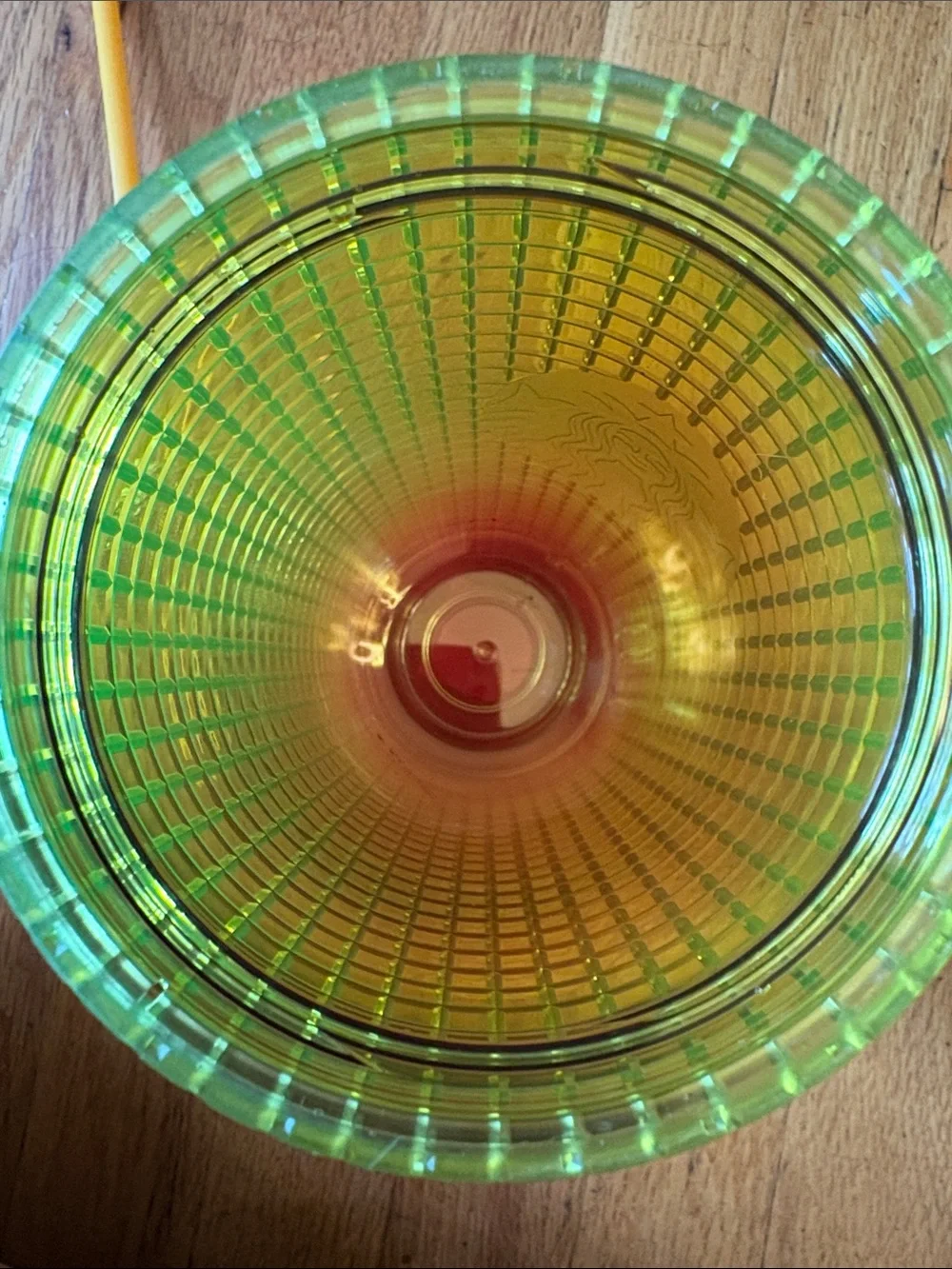 Starbucks Gradient Green Yellow Pink Studded Tumbler with Orange Straw